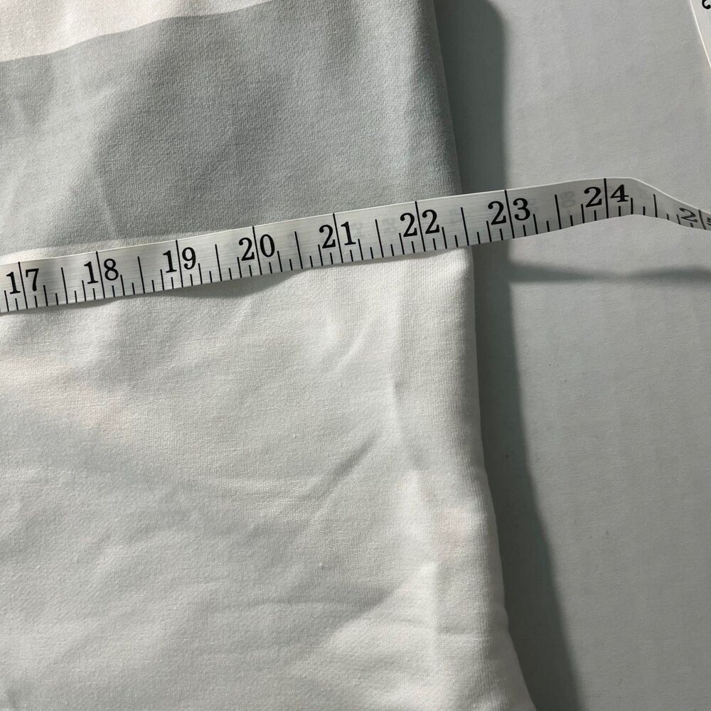 Dew Shoulder Stripe Long Sleeve Sweatshirt Women’s Large White NWOT Lightweight - Picture 8 of 11
